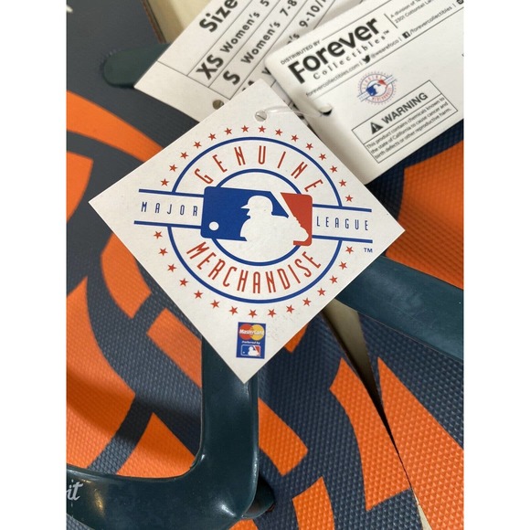 Detroit Tigers MLB Baseball Flip Flops Team Logo NWT Various Sizes‎ Unisex - Picture 3 of 8